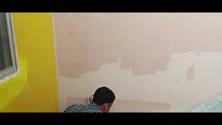 house paint work colour video 5howtomakepaintingonwall wallpaiting colourpalette [upl. by Hnamik]