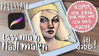 Procreate Tutorial Portrait malen deutsch [upl. by Kissner]