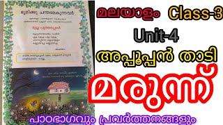 മരുന്ന് ഭൂമിക്ക് ചന്തമേകുന്നവർ  മുല്ല പൂത്തപ്പോൾ മലയാളംclass3unit4 അപ്പൂപ്പൻതാടി👍🏻 [upl. by Ocirnor]