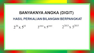 Banyaknya Angka Dari Hasil Perkalian Bilangan Berpangkat  Emhachannel [upl. by Alrep212]