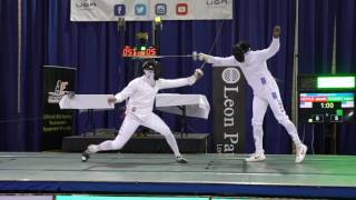 Jacob Hoyle v Adam Rodney Final Div 1 Mens Epee December NAC 2016 [upl. by Akemehc]