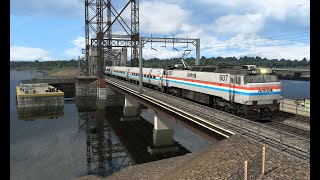 Railfan TV Train Simulator Classic  Amtrak E60 Preview [upl. by Enirol]