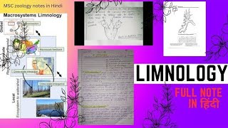 Limnology Definition Historical development scope in limnology  full notes in hindi msc [upl. by Salot]