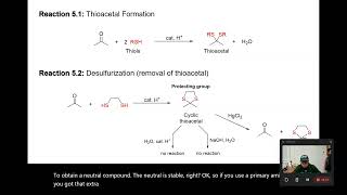 Organic Chemistry 2  Chapter 1918  Thioacetal Formation and Protecting Group [upl. by Jade]