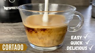 Nespresso Cortado Coffee Using Barista Recipe Maker Frother  Nespresso Recipes  A2B Productions [upl. by Whitman]