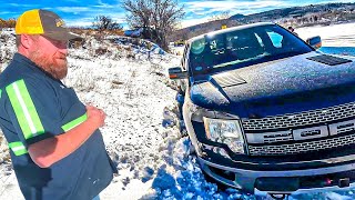 Ford Raptor Is No Match For First Major Snow Storm [upl. by Aillil437]