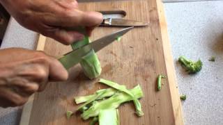 How to clean prep and cook broccoli stems [upl. by Vallery]