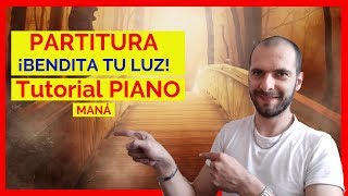 Cómo tocar bendita tu luz en piano Maná  Tutorial piano Bendita tu luz [upl. by Elacsap]