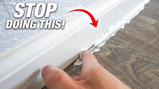 The SECRET To Caulking Baseboard To Floor Tip That Will Transform You From Beginner To PRO DIY [upl. by Fidole]