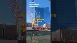 JLA Site Marriott Hotel construction 11324 update 3 cores rising visitdetroit hotelstyle [upl. by Yruama376]