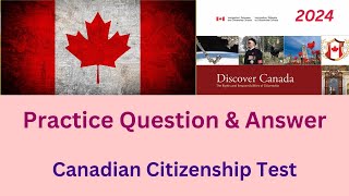 Canadian Citizenship Test 2024  Real Questions and Answers updated on 20241101 [upl. by Nemad]