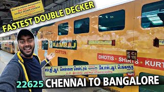 🚂BANGALORE DOUBLE DECKER EXPRESS 22625 TRAVEL VLOG  Chennai Central to KSR Bangalore  Peri Vlogs [upl. by Annoed]