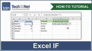 How to use the IF function in Excel [upl. by Ahsenauj]