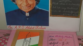 Gk Project For Exhibition  Missile Man Of India  Dr APJ Abdul Kalam [upl. by Cori]