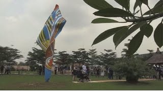 Nigeria Yinka Shonibares fabricinspired sculpture unveiled in his home country [upl. by Viafore]