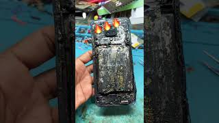 Mobile Battery explosion causes🔥🔥🔥😳😳 smartphone repair battery fire [upl. by Aria]