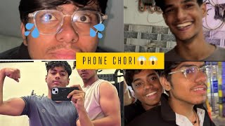 GYM M PHONE CHORI😂vlog3TENTION HOGYI😢 [upl. by Drahser]