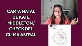 CARTA NATAL DE KATE MIDDLETON CHECK DEL CLIMA ASTRAL [upl. by Minica987]