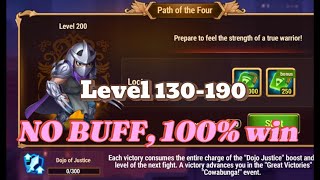 Level 130190 Path of Four 100 WIN Hero Wars Dominion Era [upl. by Airaet]