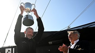 ‘Complete surprise’ LawConnect owner celebrates Sydney to Hobart line honours win [upl. by Atipul]