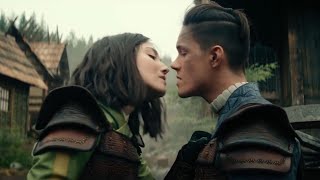 Sokka and Suki Kisses All Romance Scenes  Avatar The Last Airbender Netflix [upl. by Enelym]