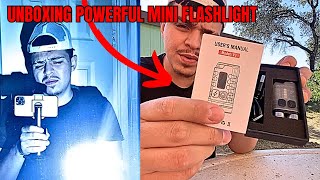 UNBOXING THE MOST POWERFUL MINI FLASHLIGHT [upl. by Sihtam]