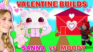 Valentines Day Build Challenge In Adopt Me Roblox [upl. by Ecirahs]