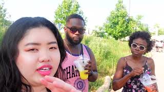 Chinese girl interrupted by African Americans at Baltimores Asia in a Bite Food Festival [upl. by Oramlub766]