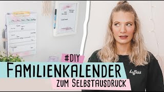 Familienkalender 2020 zum ausdrucken  DIY für nachhaltige ToDoListe [upl. by Davin]