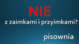 NIE z zaimkami i przyimkami  zasady pisowni ORTOGRAFIA [upl. by Carolynn]