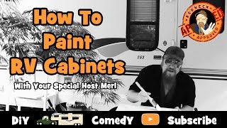 Full Time RV LivingHow To Paint RV Kitchen Cabinets Deluxe RV Remodel Day 2 [upl. by Eelanna709]