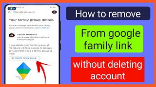 How to remove Family link from Google Account 2024 [upl. by Danby]