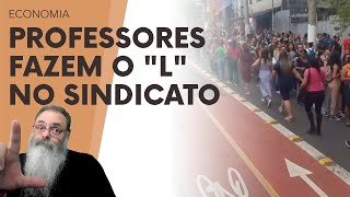 PROFESSORES ficam HORAS na FILA para FAZER CARTA de OPOSIÇÃO ao SINDICATO CUSTO da AJUDA ao LULA [upl. by Danica263]