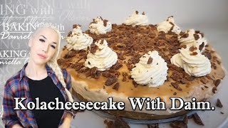 Kolacheesecake with daim RECIPE  BAKING with Daniella Olsén [upl. by Finny]