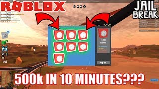 GETTING 10M CASH  FASTEST WAY to EARN MONEY 400k in 10 MINUTES  Roblox Jailbreak [upl. by Katina]