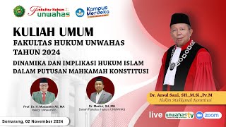 Kuliah Umum Fakultas Hukum UNWAHAS 2024 [upl. by Ode7]