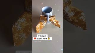 Compte à rebours avant Noël🎅 Pliage de serviette en forme de noeud décoration de table pour Noël 🎅 [upl. by Nosredneh863]