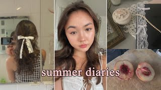 summer diaries aesthetic vlog  grwm solo dates journalling [upl. by Perle]