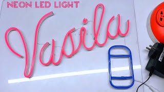 How To Make a Neon Sign LED Lights  Cut Back Panel [upl. by Helbonna]