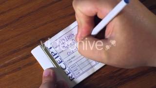 Receipt Book STOCK FOOTAGE [upl. by Bergeman]