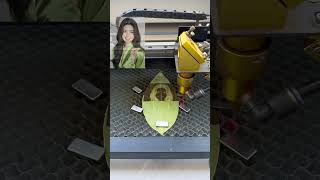 Leaf painting production processLeaf engraving machineLeaf carving machine shorts [upl. by Jamnes770]