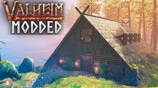 Building a Barn With a Hidden Feature Modded Valheim EP21 [upl. by Erodisi]