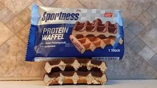 TasteTest DM Sportness Proteinwaffel [upl. by Ledba]