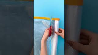 PreTaped Masking Film Paint Adhesive Protective Film Roll for Covering Protecting [upl. by Iturk741]