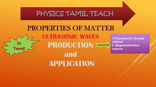 ULTRASONIC WAVES  PRODUCTION  PIEZOELECTRIC CRYSTAL METHODMAGNETOSTRICTION METHOD  APPLICATIONS [upl. by Llirred]