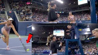 Anna Kalinskaya Angry on Umpire When Terrible Call was given from Umpire in US Open 2024 [upl. by Nnylirej]