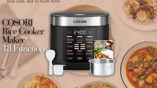 Cosori Rice Cooker Maker 18 Functions  Best Rice Cooker  Cosori Rice Cooker  Rice Cooker Review [upl. by Anos616]