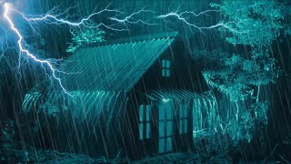 Relaxing Rain amp Thunderstorm Sounds on Farmhouse Roof  Instantly Beat Insomnia amp Sleep Deeply [upl. by Nirroc]