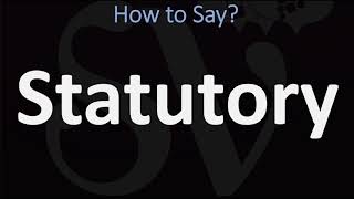 How to Pronounce Statutory 2 WAYS UKBritish Vs USAmerican English Pronunciation [upl. by Elly294]