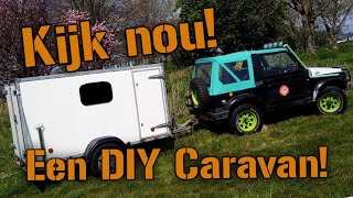 Teardrop Mini Caravan Tiny house Betaalbaar DIY alternatief Squaredrop Cargo trailer Conversion [upl. by Ahsahtan]